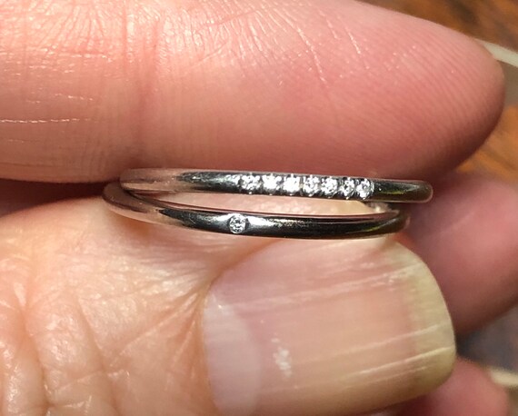 Designer  Engagement Set with Diamonds  set in PL… - image 2