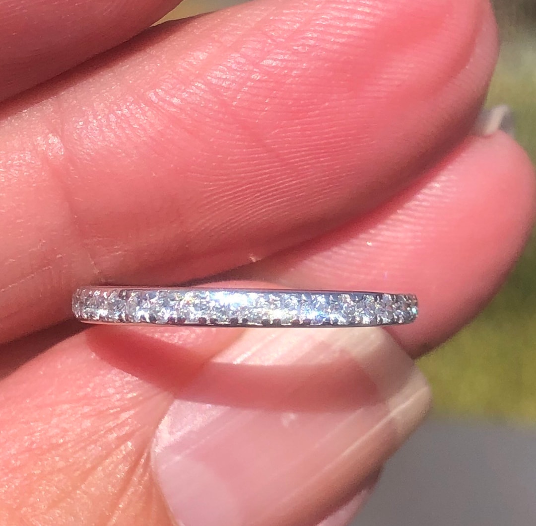 DESIGNER. Natalie K Diamond Wedding Bands.perfect for Having Your Engagement Ring Have More Sparkle.28 Points Total Weight 14kt White Gold Etsy