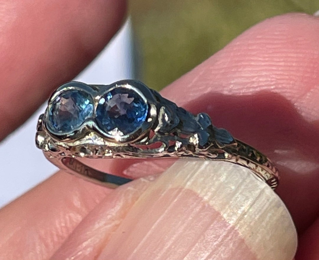 White Gold 18kt Filigree Wedding Ring Engagement Ring 40 Points of