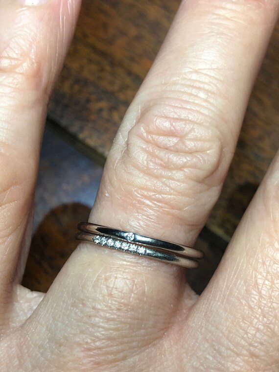 Designer  Engagement Set with Diamonds  set in PL… - image 7