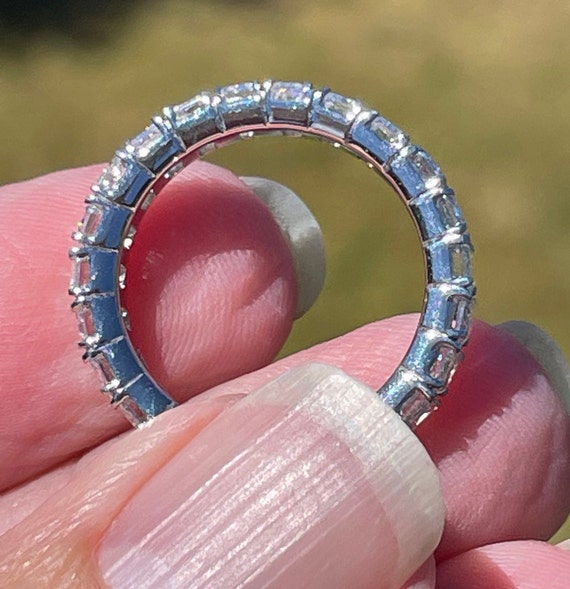 WOW!! 4.08 carats  of diamonds emerald cut Platin… - image 2