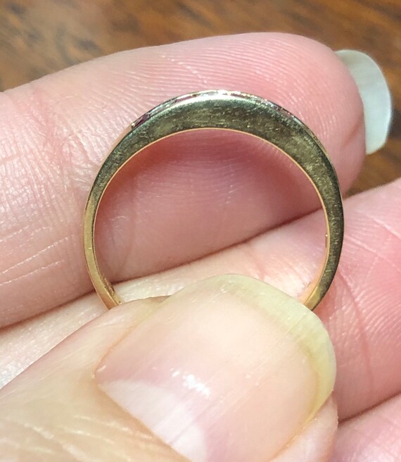 Half Eternity ring Ruby and diamonds  Stacker Rin… - image 5