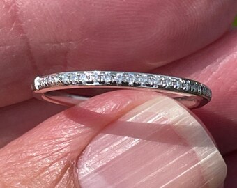 Classic 25 point anniversary band  stacker band  wedding band  Engagement Ring full cut brilliant diamonds wedding band
