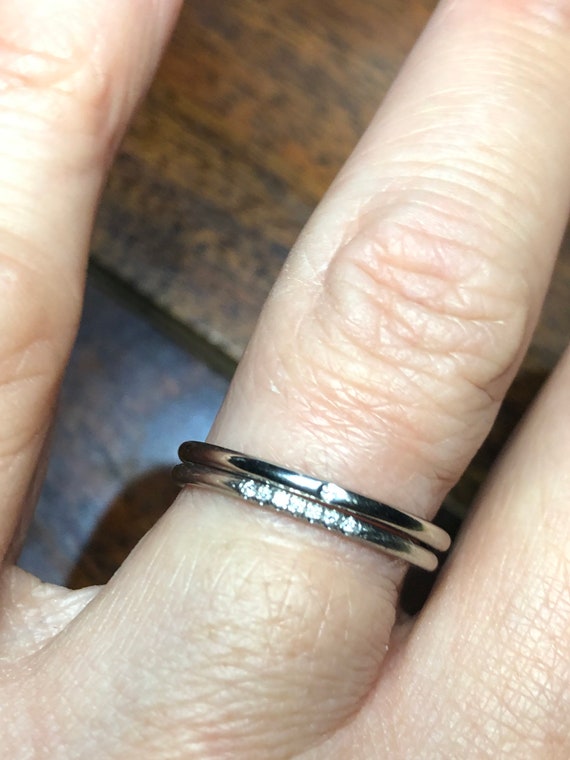 Designer  Engagement Set with Diamonds  set in PL… - image 9