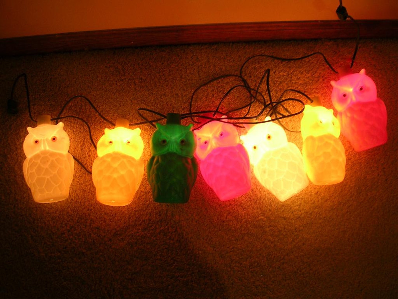 Vintage Colorful Owl String Patio Camping Lights Etsy