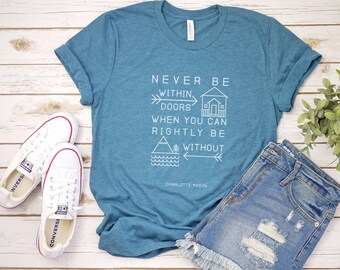 Charlotte Mason "Never be within doors..." Unisex Short Sleeve Jersey T-Shirt