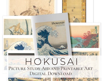 Hokusai Picture Study Aid PDF (with printable art)