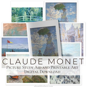 Claude Monet Picture Study Aid PDF (with printable art)
