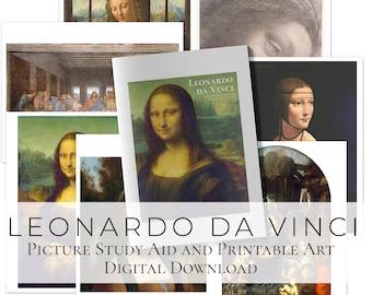 Leonardo da Vinci Picture Study Aid PDF (with printable art)