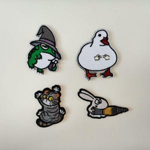 Écusson brodé chaton, appliques chat à thermocoller, fournitures pour travaux manuels