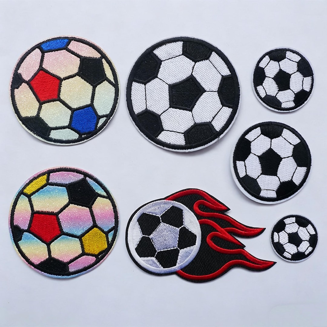 Soccer Ball Patch, Football Embroidery Iron On - Etsy