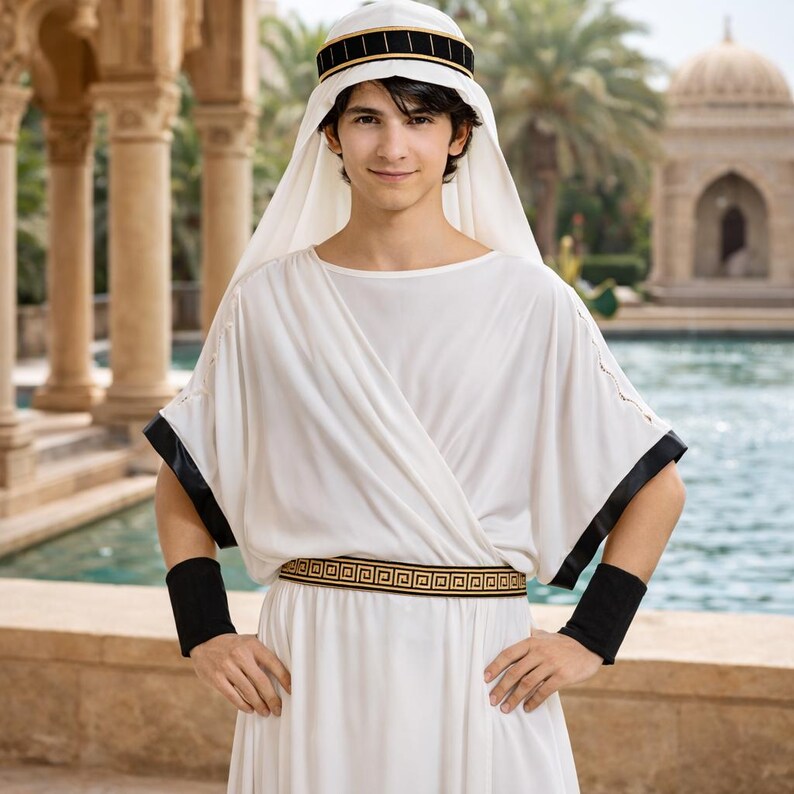 Prince Robe Arab Medieval Arabian Prince Cosplay Costume | Ancient Greek Tunic & Robe ...