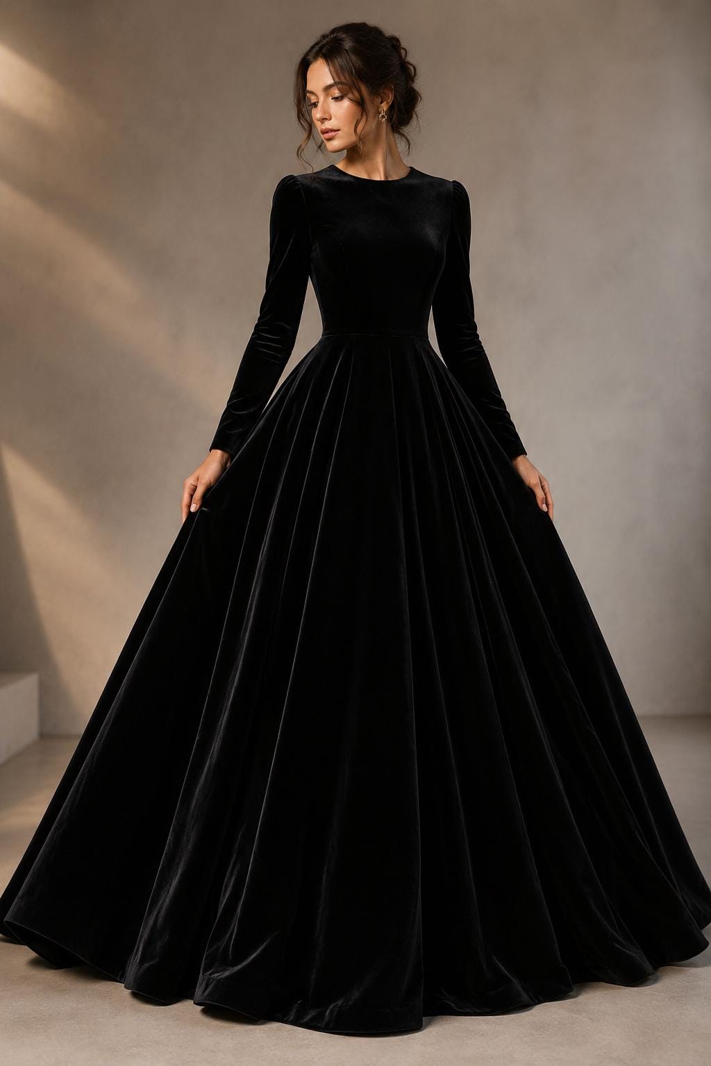 knee length dresses for ladies Buy Black Solid Cotton Tiered Fit and Flare One Piece Dress Online in USA  at $20.00 main image 1