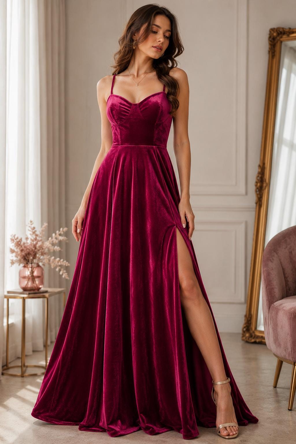 Wine Red Prom Dress - Etsy