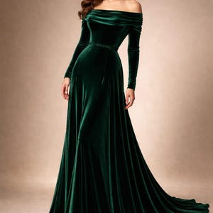 dark green goddess dress Boho Dark Green Greek Goddess Dress for Women
