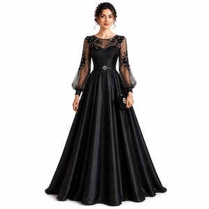 black strapless dress formal Nox Anabel M1707 Size 10 Black Crystal Bow Corset Prom Dress Formal Evening Gown Slit