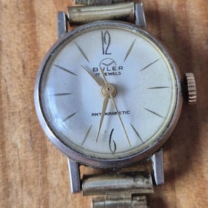 Buler Damenuhr mit 17 Steinen, Handaufzug, Swiss Made, 1960er Jahre – Milanaise-Armband – funktionsfähig – Ref. 8206