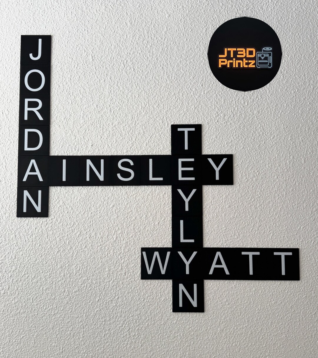 Custom 3D Printed Name Wall Tiles - 3, 4 , 5 Inch Sizes - Etsy