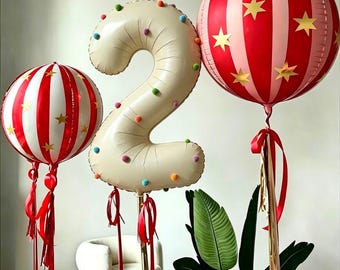 Schattig nummer luchtballon Folieballonnen, nummer ballonnen, verjaardagsfeestje decoratie, luchtballon ster ontwerp decor, feestvarken decor