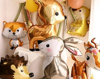 Ballon en aluminium aluminium thème forêt/bois, grand ballon aluminium aluminium cerf, décoration de fête d'anniversaire, décoration design pour enfants