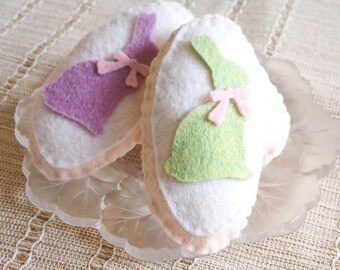 Hand-Stitched Felt Easter Bunny Cookies, Play Food Toy