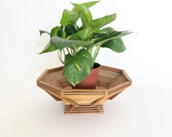 popsicle stick basket bowl geometric