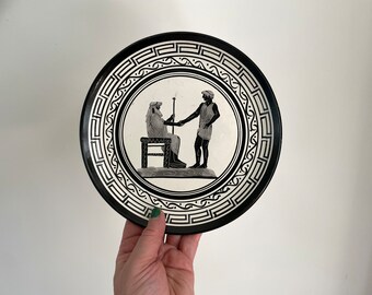 hand painted Greek plate wall decor