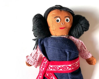 kids gift handmade doll Seminole Native American collectible