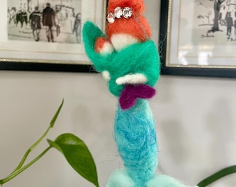 Needle Felted Mother and Baby Mermaids