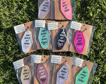 Hot Girls Hit Curbs Keychain