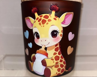 Chocolate caliente con jirafa