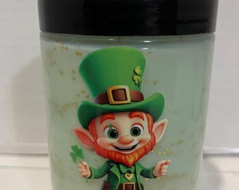 Saint Patrick’s Day - 8 oz clear  glass jar candle