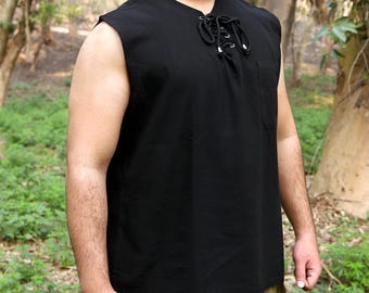 Renässansvikingtunika för män, medeltida pirat-cosplay-skjorta, lajvvikingskjorta, historisk medeltida kostymgåva, cosplay-fantasi-tunika