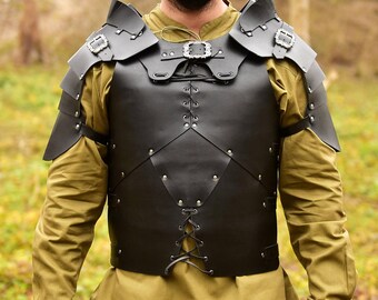 Steampunk Viking Bröstrustning, Medeltida Ren Faire-kostym, Riddare Krigare Utrustning, Renässans Fantasy LARP Utrustning, Viking Cosplay Herr Lajvrustning
