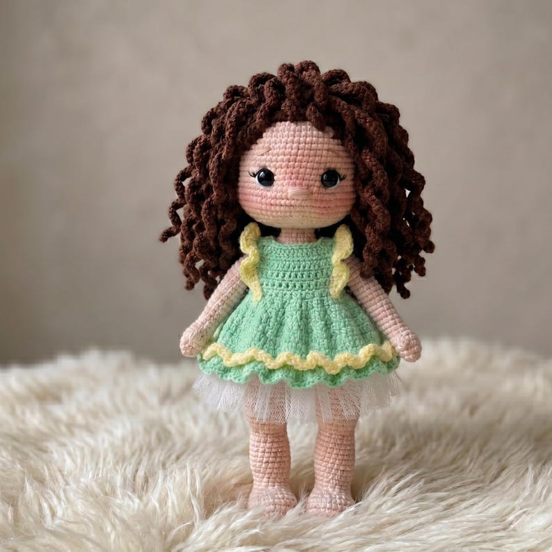 14-i-1 virkade dockkläder, mönsterpaket med amigurumi-kläder i PDF-format bild 13