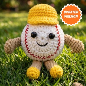 Crochet Baseball Amigurumi Pattern PDF, Cute Baseball Plush Pattern, Beginner Crochet Toy, Sports Amigurumi, DIY Gift Idea