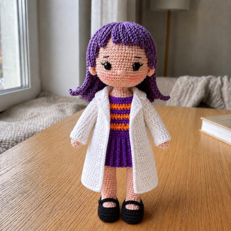 14-i-1 virkade dockkläder, mönsterpaket med amigurumi-kläder i PDF-format bild 5