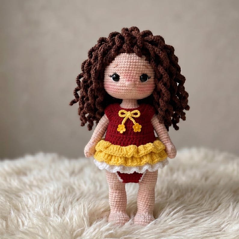 14-i-1 virkade dockkläder, mönsterpaket med amigurumi-kläder i PDF-format bild 12