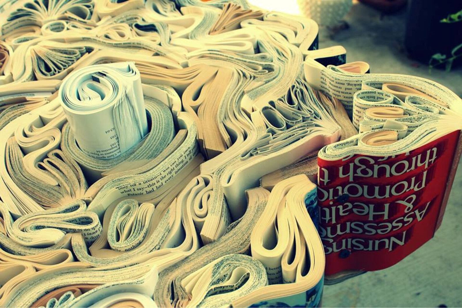 Upcycled Paper Wall Sculpture Made From Vintage Book Capsule Etsy