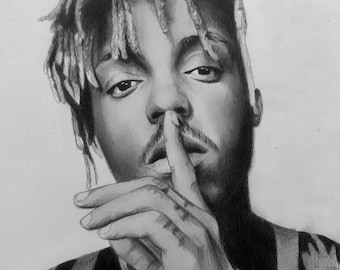 ジュース・ワールドのグラファイト手描き画