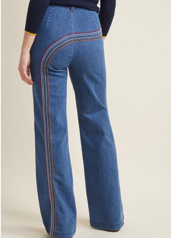 rainbow flare jeans