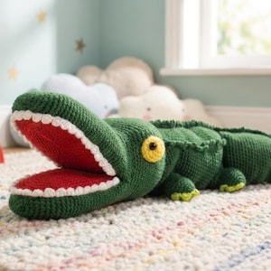 Crocodile Crochet Pattern PDF, Amigurumi Tutorial