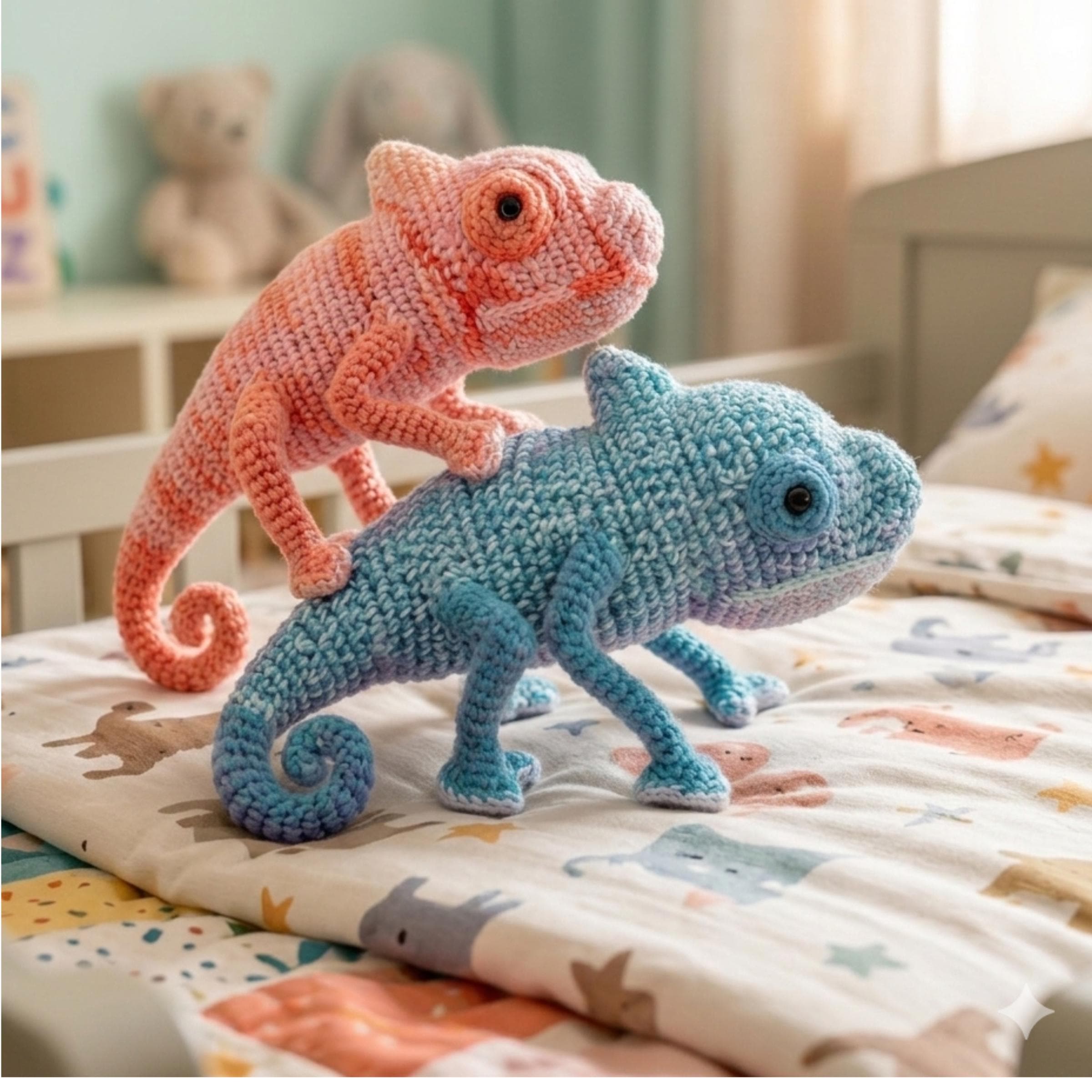 30 Chameleon Crochet Patterns to Stitch for Gifts, Decor, and Playful Amigurumi 19 Chameleon Crochet Pattern PDF, Amigurumi Tutorial