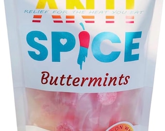 ANTI SPICE Butterminten, watermeloen eigenzinnigheid, pittige snoepjes met reliëf