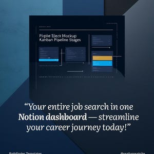 AI Era Job Search Command Center — Notion Template for Job Seekers | ATS Pipeline, Follow-Up CRM, Interview Prep, Offer Tracker