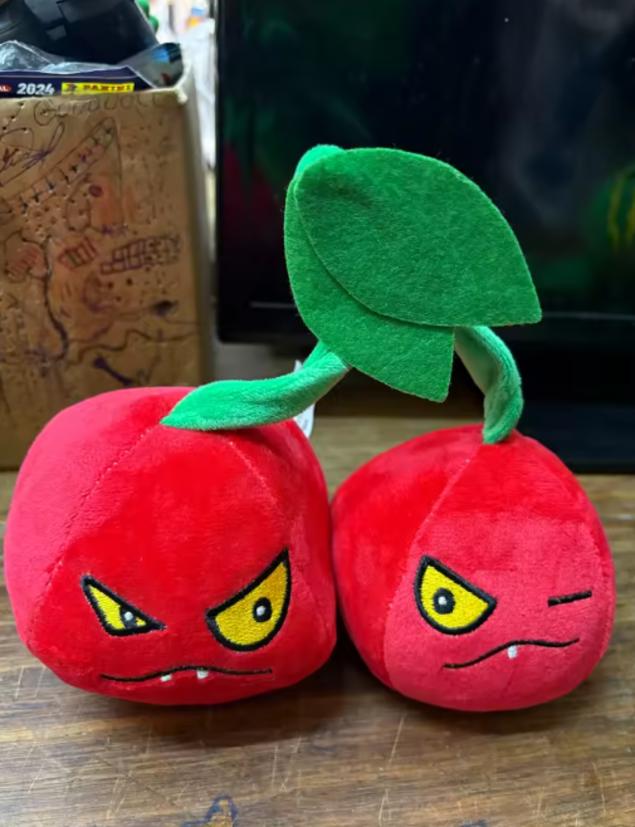 Angry Cherry Plush Duo: Kawaii Stuffed Toys With Embroidered Faces - Etsy