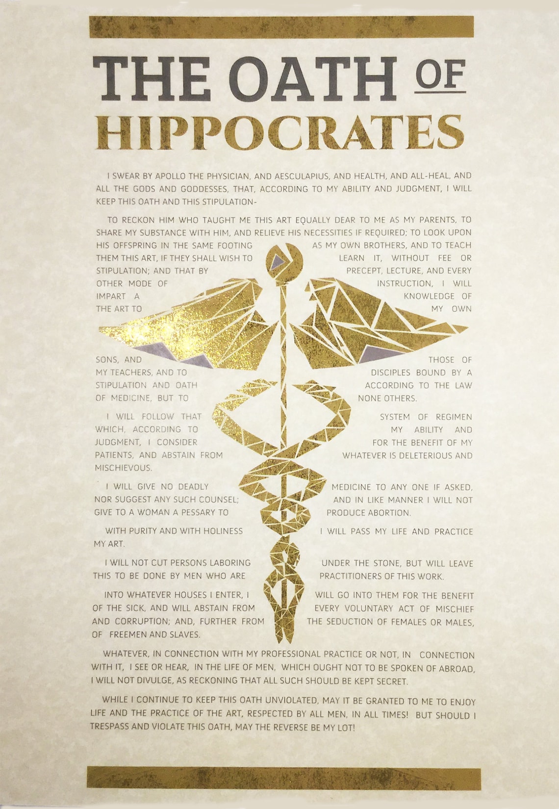 Hippocratic Oath of Hippocrates Physician Personalized | Etsy