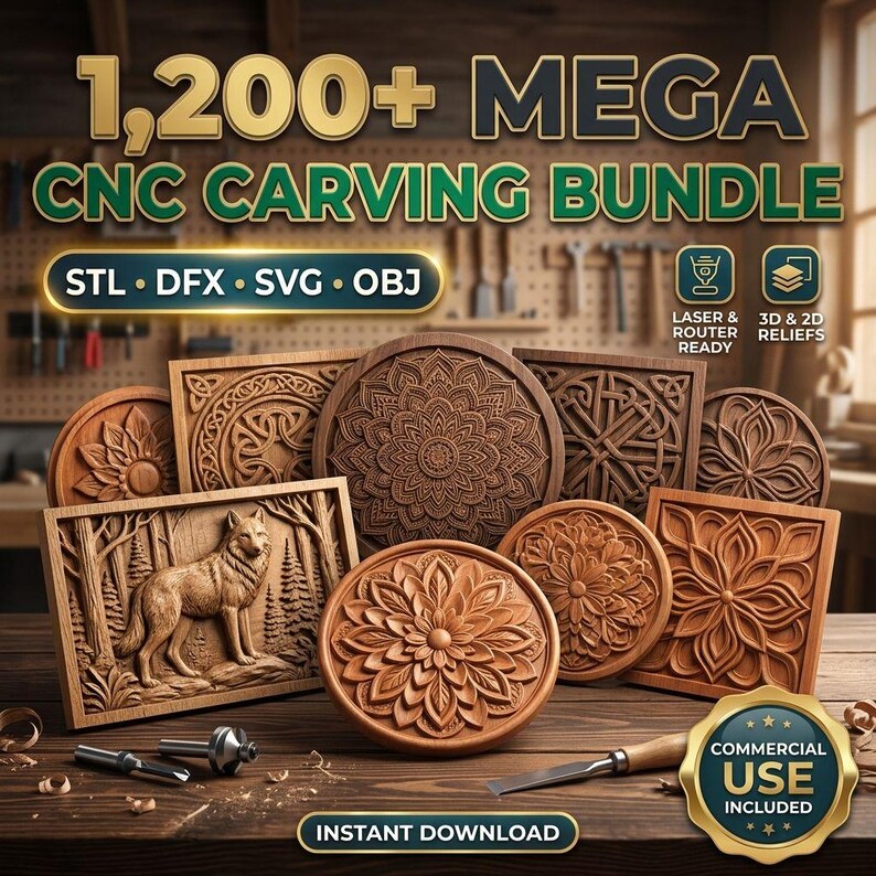 Cnc Router Cut Files 10000+ CNC Router Files Mega Pack, STL Digital Download, Cnc Files 3D ...