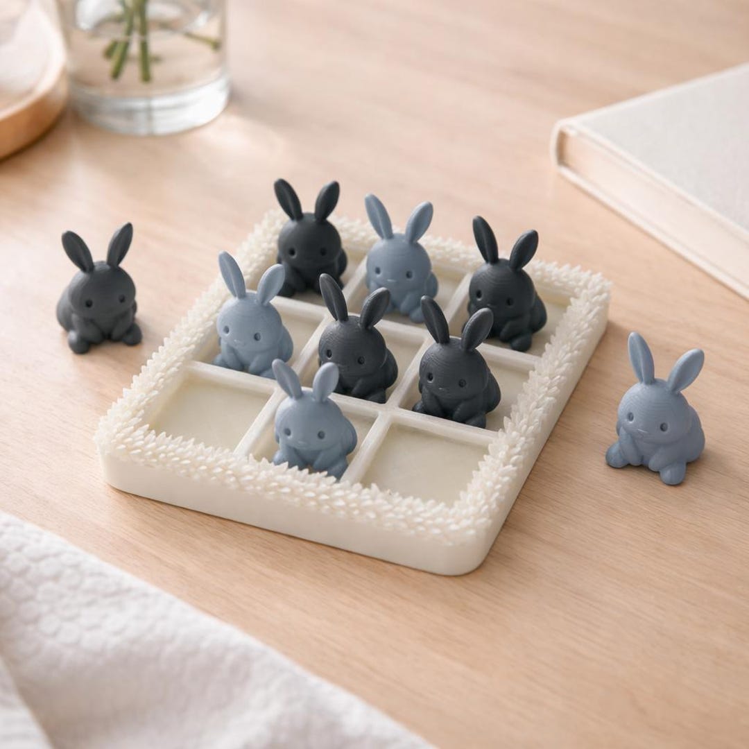 Bunny Tic Tac Toe Game, Glow in Dark, 3D Printed, Easter Kids Game - Etsy