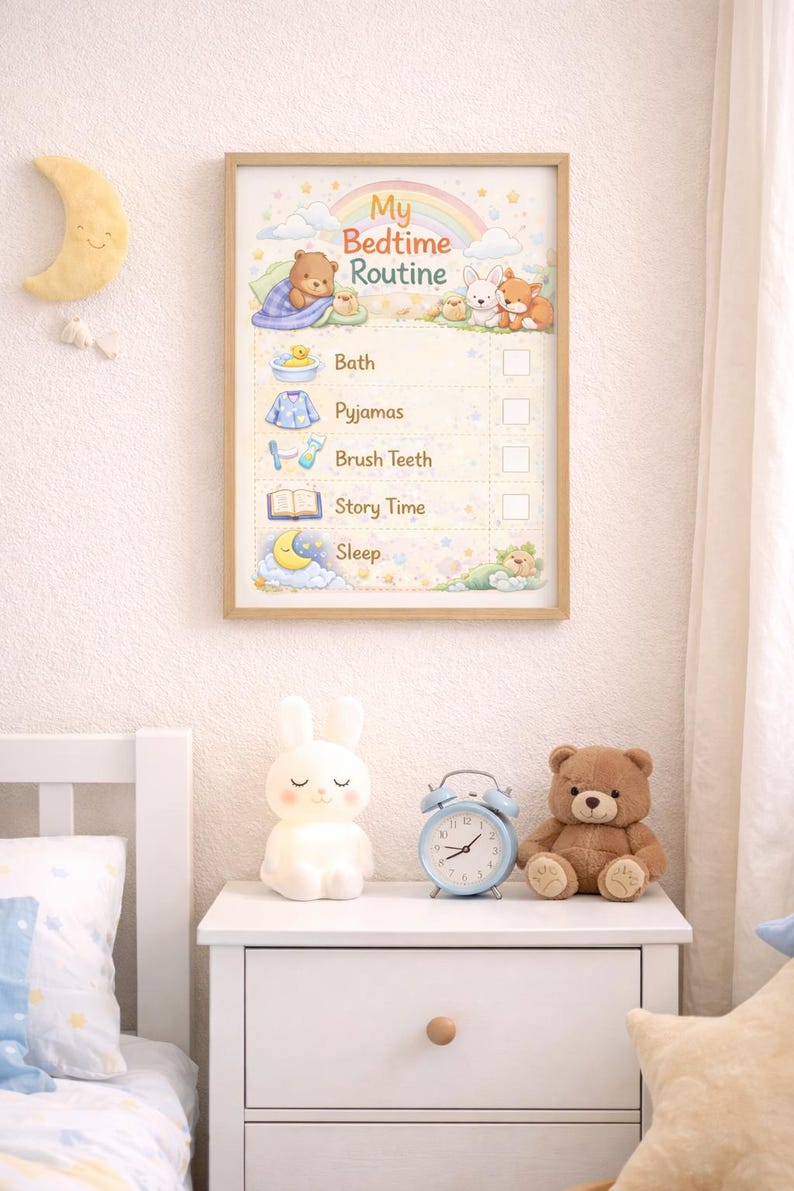 Animal Bedtime Routine Chart - Etsy